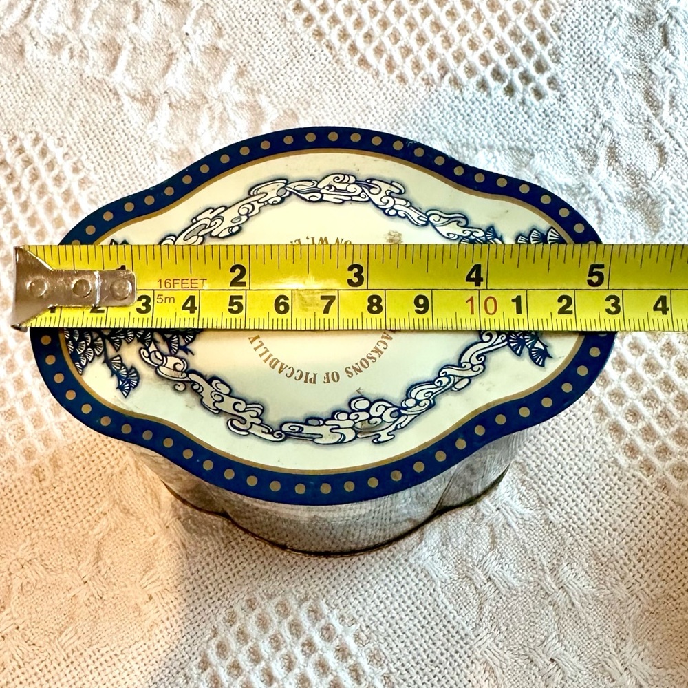 Vtg Jacksons of Piccadilly London Morning Tea Tin Canister Unique Shape
Tiffany - Picture 7 of 11